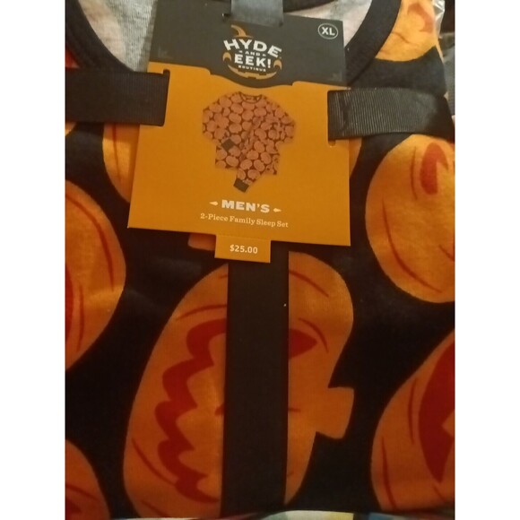 Halloween Pajamas - Men's XLarge Size - Hyde and Eek - Pumpkin Print - NEW - Picture 2 of 4